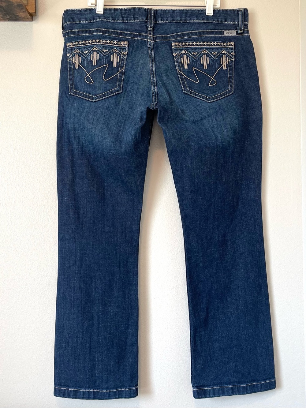 Cruel Girl Jayley Slim Bootcut Jeans - Dark Wash & Western Embroidery - 33 | 15R - Picture 5 of 8